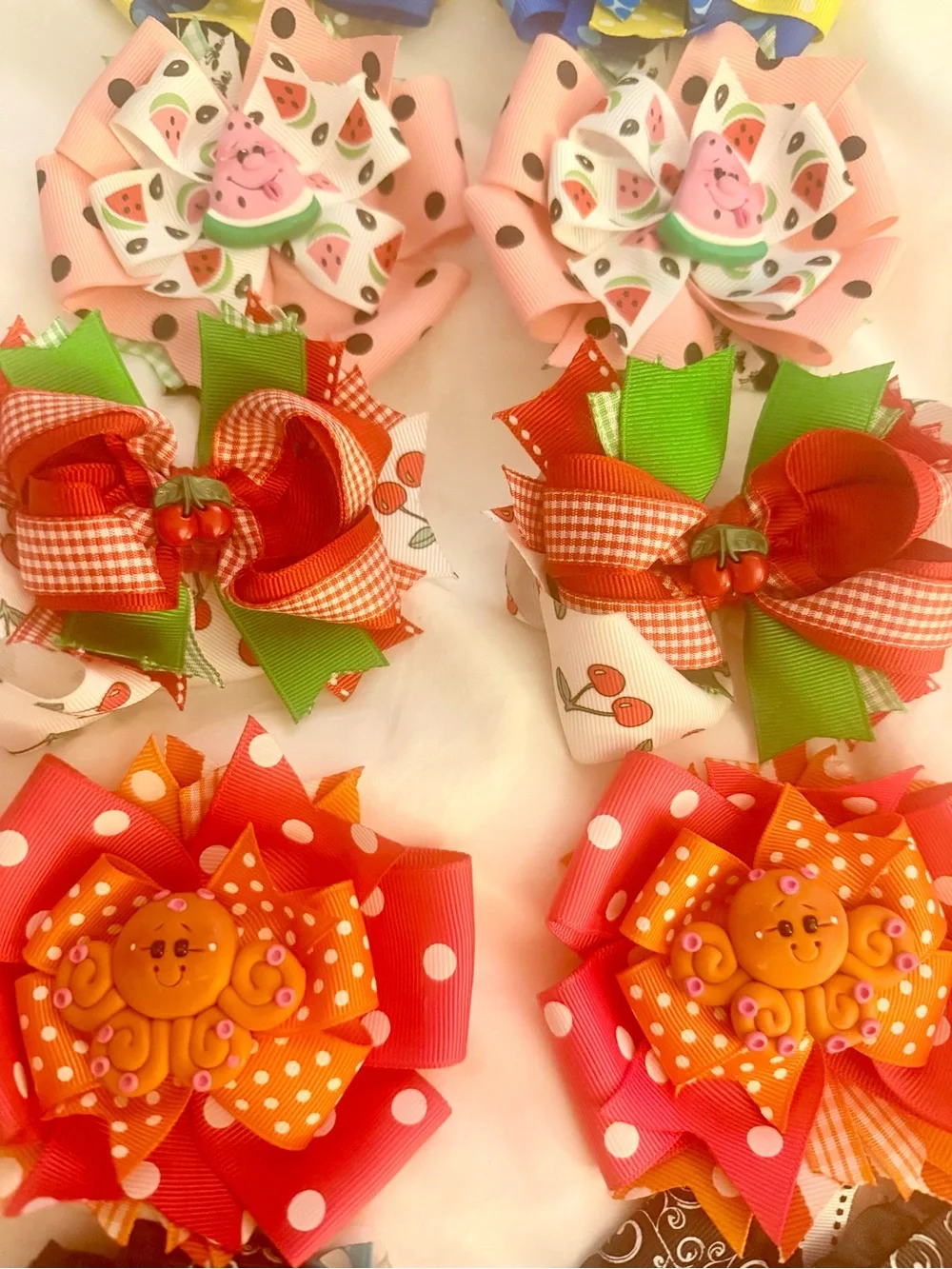 Kids Ribbon Hair Bows - Multicolor Pack
